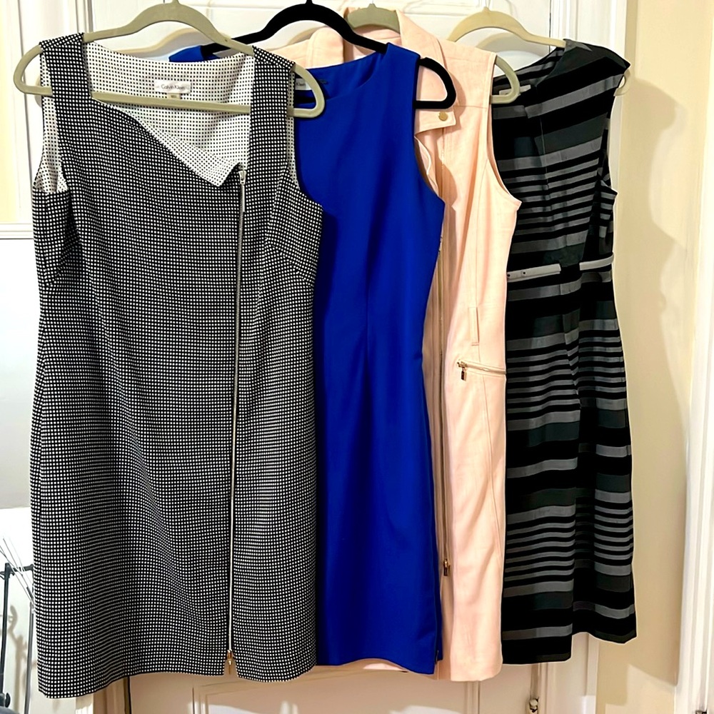 Lot of 4 Calvin Klein Dresses size 12 EUC